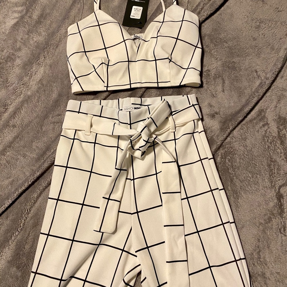 Matching Two Piece Pants Set